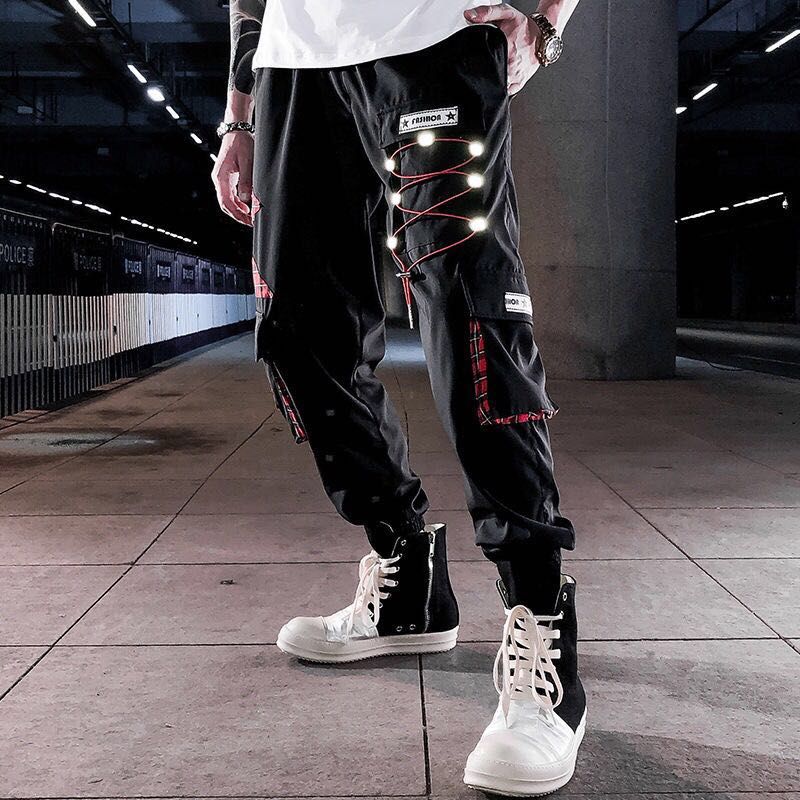 Color Block Pocket Patchwork Cargo Joggers Men Graffiti Hop Letter Print Harem Pants Mens Casual Dance Trousers Sweatpants