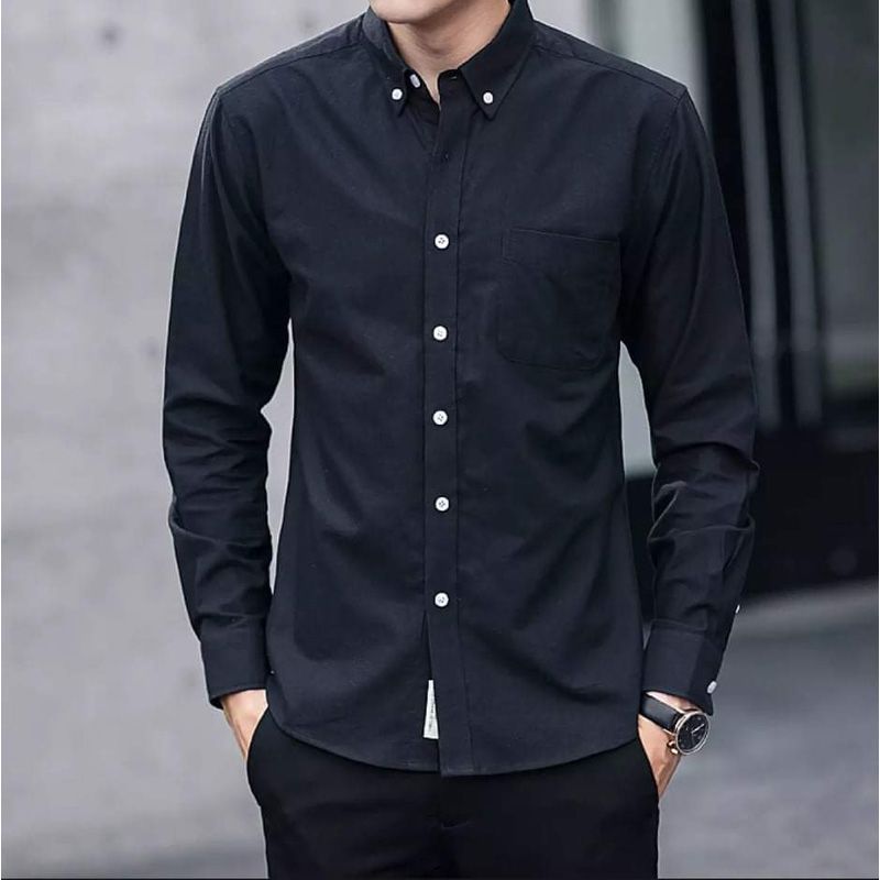 Black Colour Stylish Long Sleeve Casual Shirt for Men