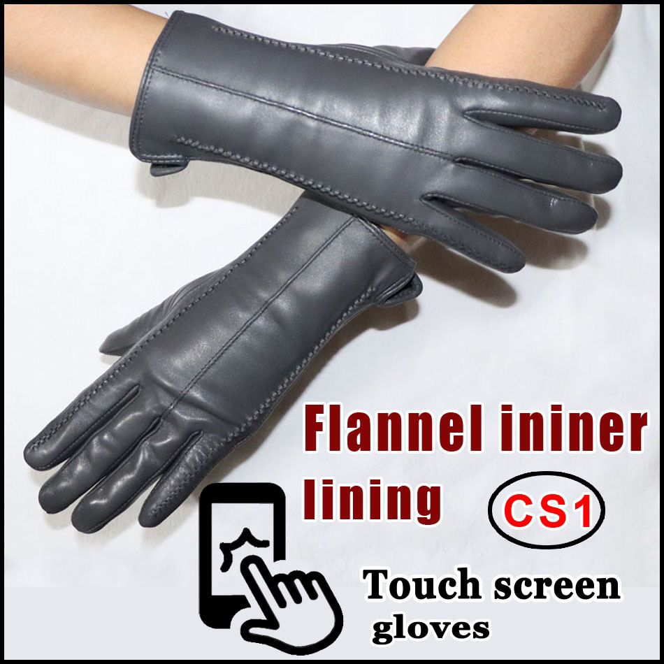 AOTIANYANG  Leather Gloves Women's Sheepskin Gloves Plus Fleece Lining Short Style Autumn/Winter Fashion Color New Style