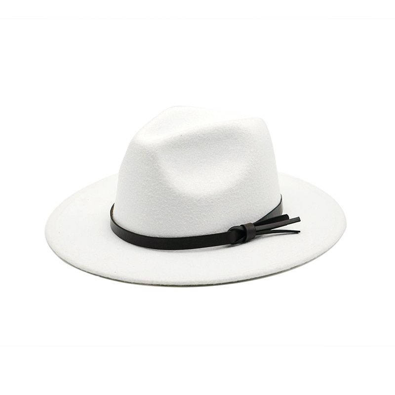 2020 fashion Jazz Hat Lady Autumn Winter Hat Women Fedora Hat Men Wide Brim Felt Cap Female Chapeau Imitate Wool Cap Male