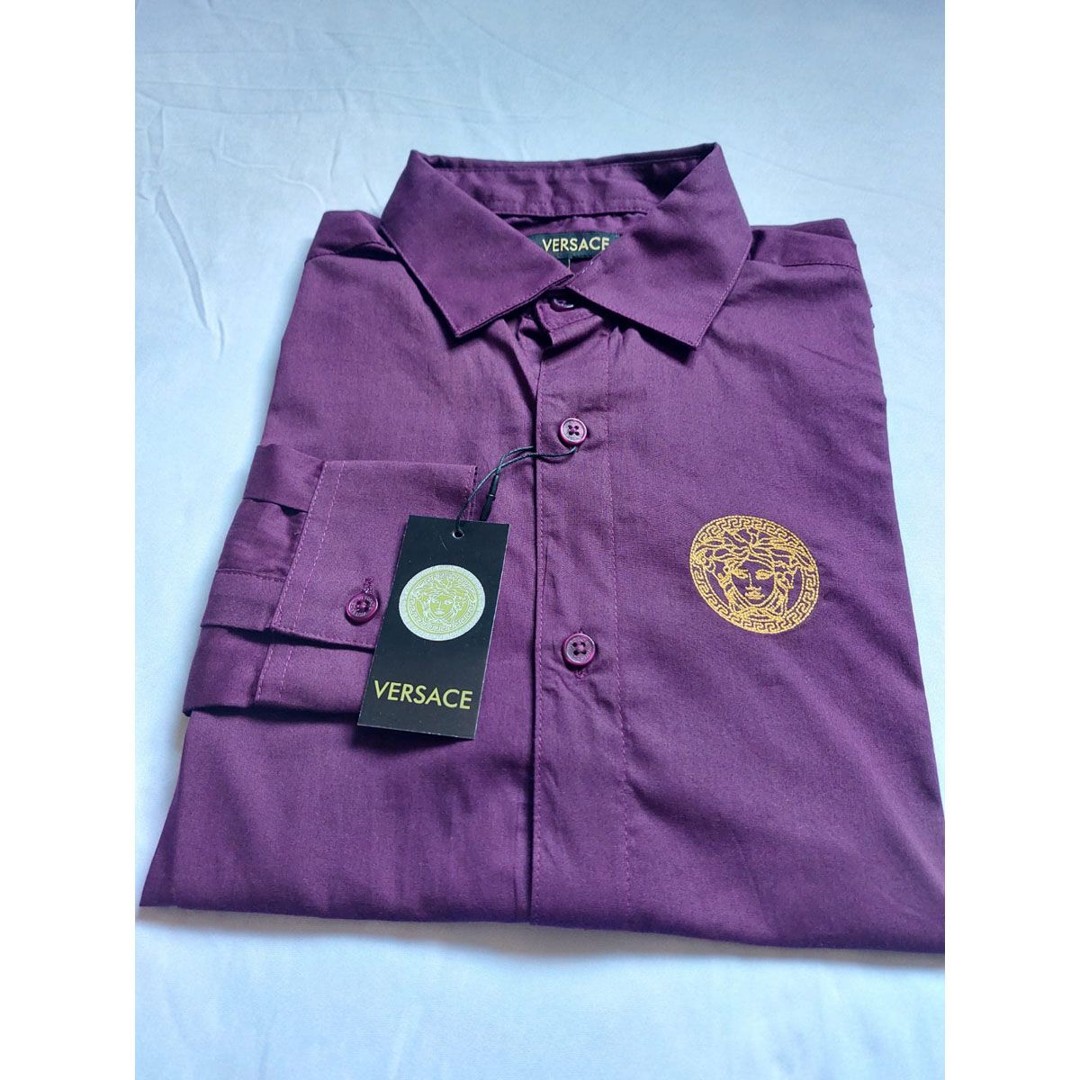 Fashionable Men's Casual Solid Purple Color Shirt