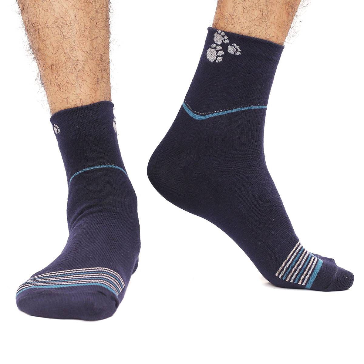 Cat Step Ankle Socks for Men by MB Hosiery