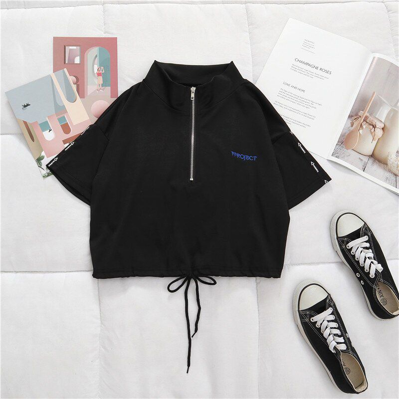 Autumn Women High Waist Cargo Pants Cool Girls Handsome Two-Piece Pants Women Streetwear Cargo Pants Black Ankle Length Elastic