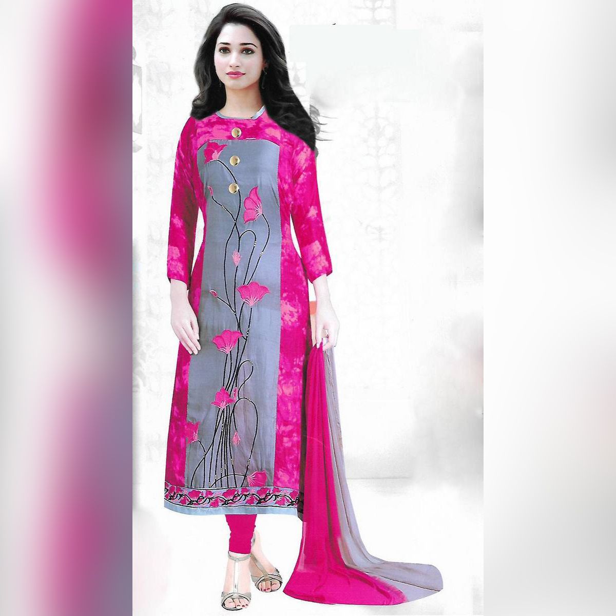 Unstitched Cotton Salwar kameez