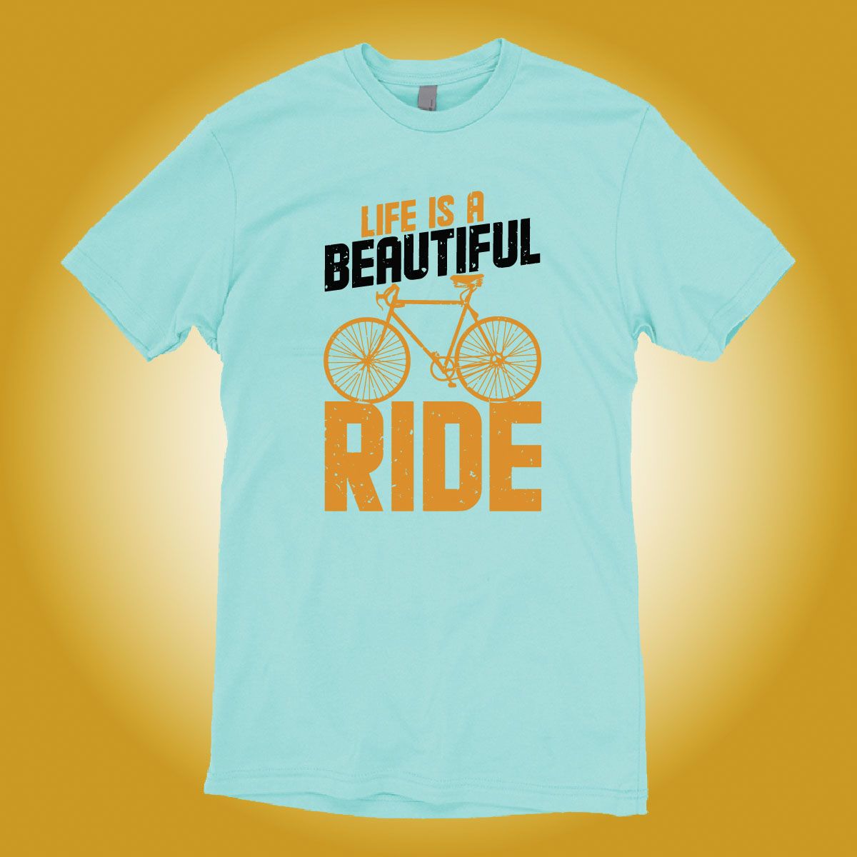 Life is Beautiful Ride Digital Print Poly-Cotton T-shirt for Men or Women - Genji
