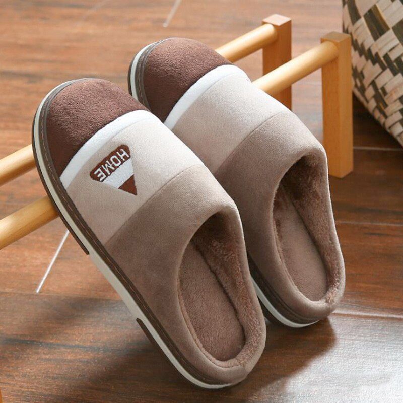 Stripe Slippers For Home Keep Warm Slippers Women Shoes House Flip Flops Woman Soft Winter Indoor Female Slipper Bedroom