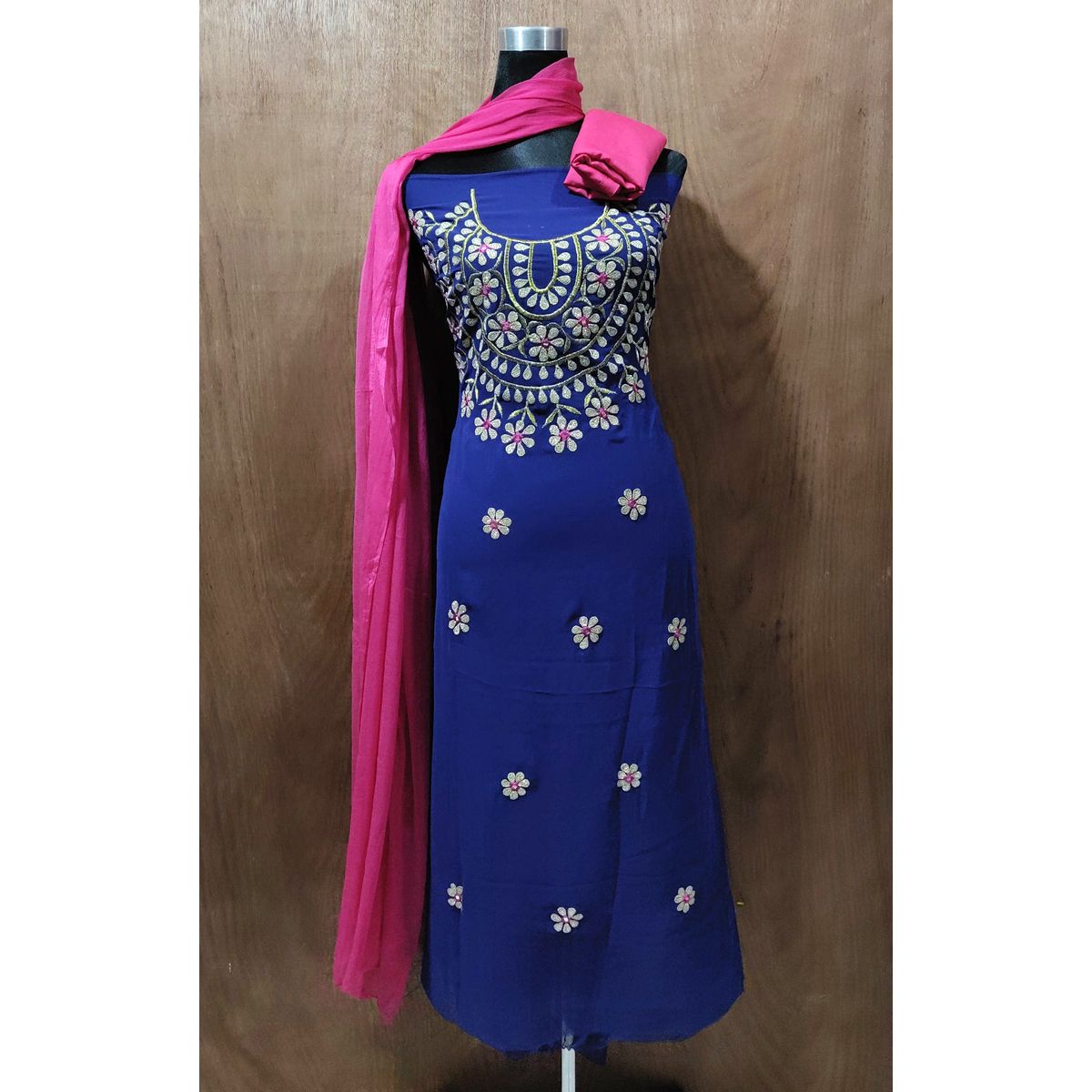 Unstitched Georgette Excellent Embroidery Work, Fashionable, Stylish and Comfortable, Salwar Kameez  For Women - Three Piece