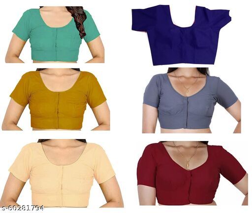 WOW! EXCLUSIVE COLLER COTTON BLOUSE FOR WOMEN (HALF SLEEP)
