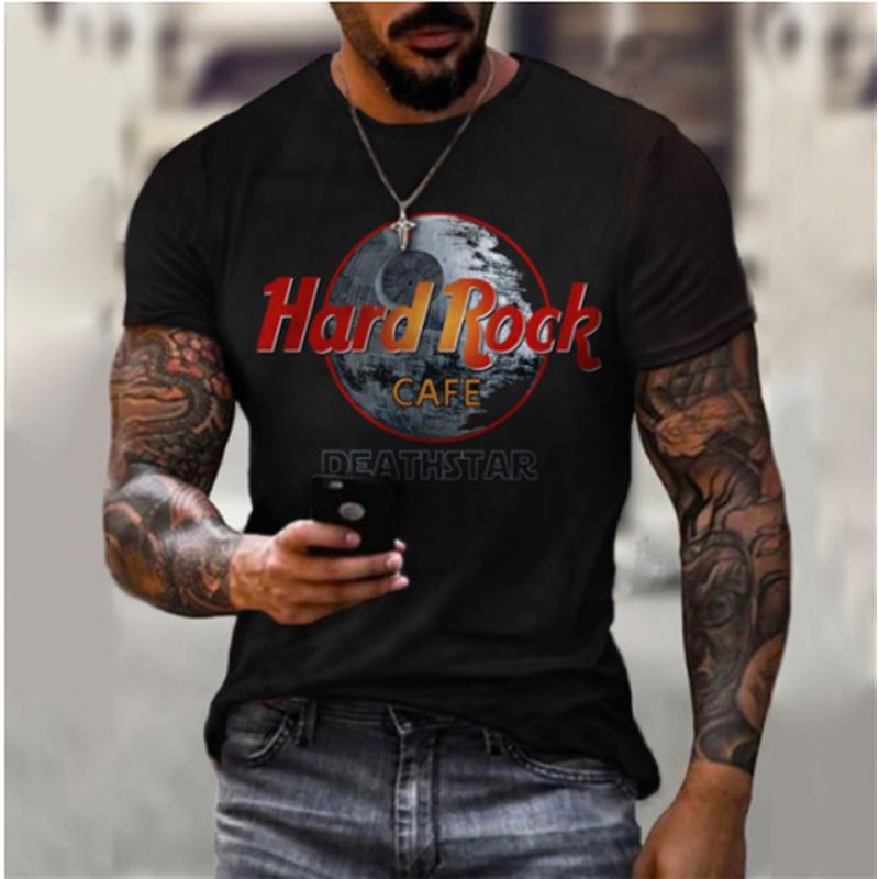 2021 Summer Eagle 3D Printing Men's Casual Harajuku T-shirt Round Neck Loose Oversized Muscle Streetwear Men's T-shirt