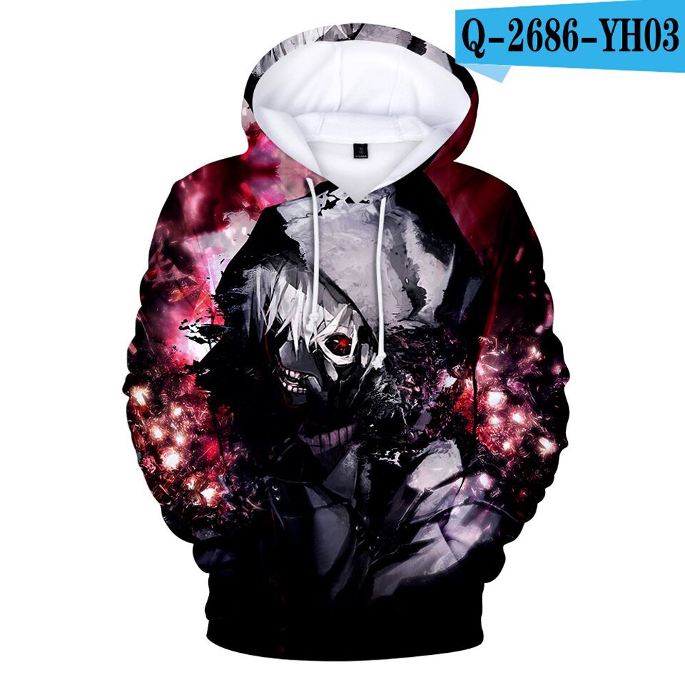 Tokyo Ghoul Hoodies Sweatshirts Men /women Anime Design 3D Print Hoodie Mens Boys/girls Sweatshirts Coats Autumn/Winter Tops