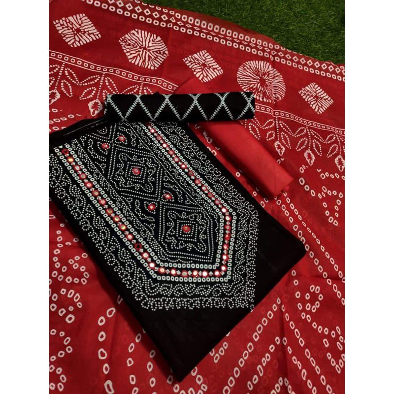 New Georgious Unstiched Chunri ScreenPrint Doller Work High Quality Three Piece For Women