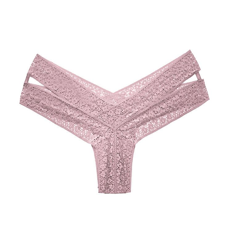Embroidery Floral Women's Thongs V-Waist T-Back for Girls Hollow Out Panties Lace Underwear Stretch Briefs