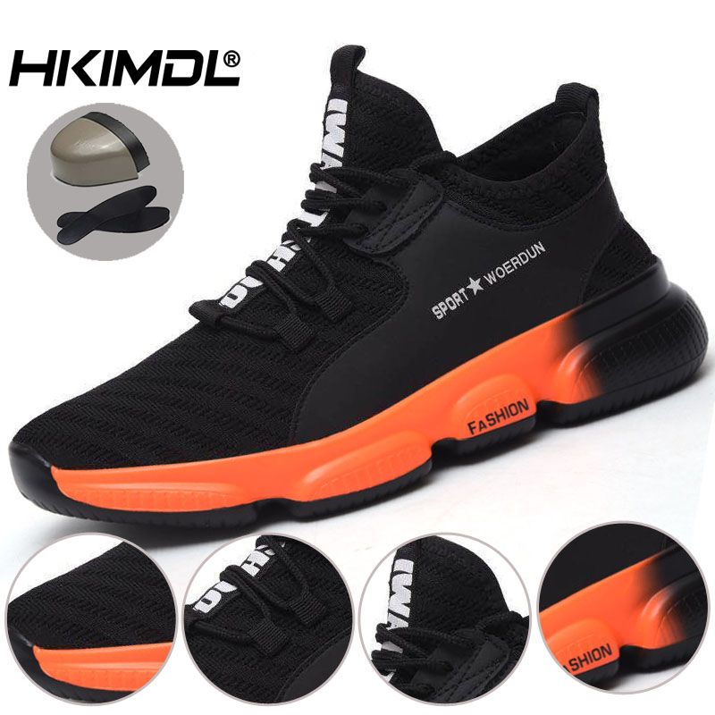 New ultra-light protective shoes for men, breathable, anti-smashing and puncture-proof safety Steel
