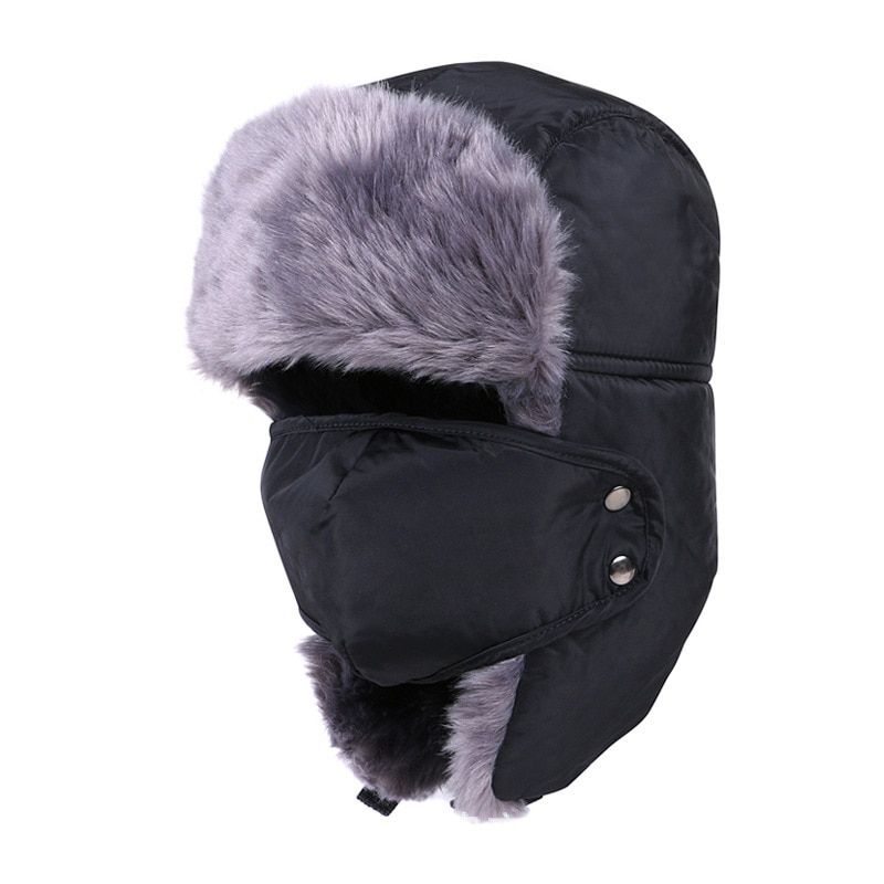 Balaclava Earflap Bomber Caps Scarf Men Women Trapper Trooper Earflap Snow Ski Hat Cap With Scarve