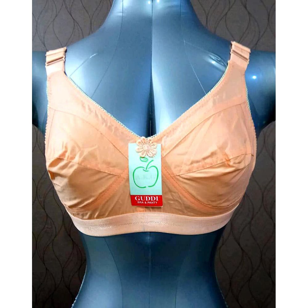 Cotton INDIAN GUDDI BRA Comfortable And Soft Orange