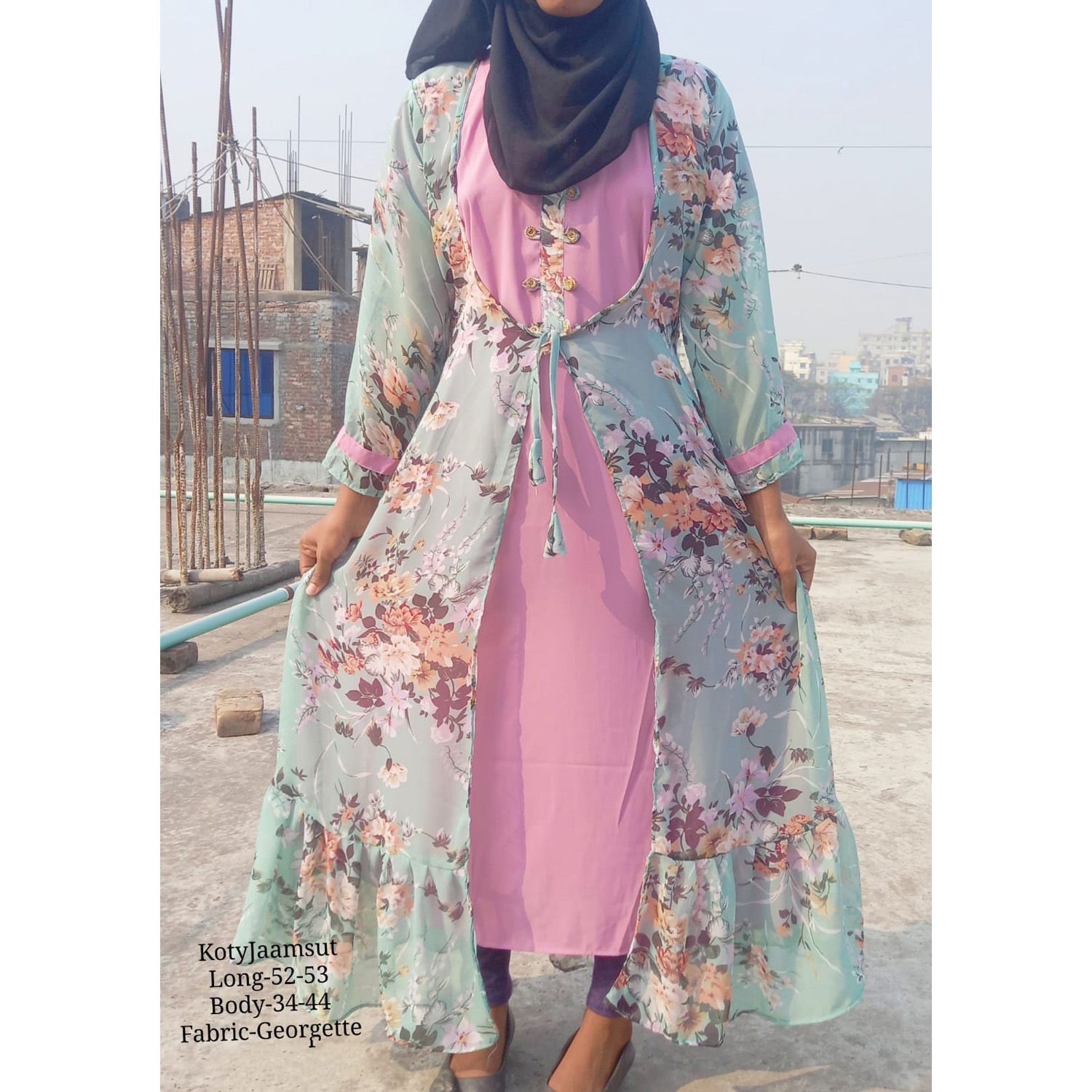 Premium Quality Diamond Georgette,  New Exclusive long kurti, deferent