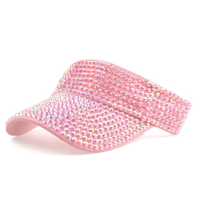 [YARBUU] New brand baseball cap Visor Hat Summer Women's Golf Sun Hats Rhinestone Empty Top Cap