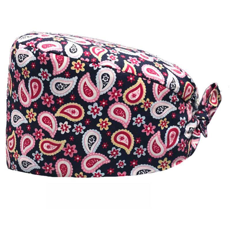 2020 New 1PC Scrub Nurse Hat Nursing Cap Elastic Beauty Hats Beauty Salon Baotou Hat Pet Scrubs New Scrub Cap