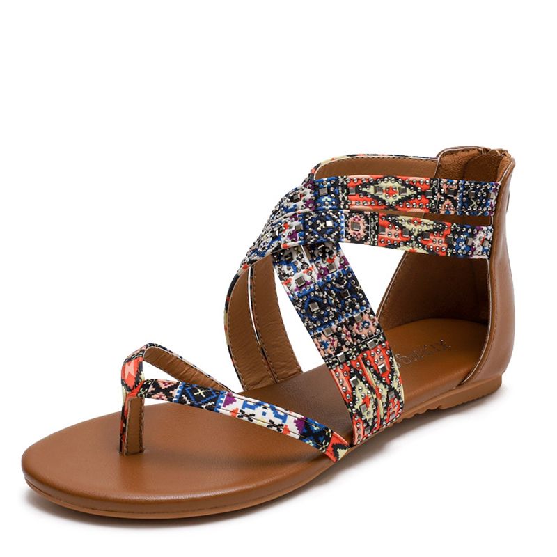 Ladies Summer Sandals Bohemian Stlye Casual All-Match Flat Shoes