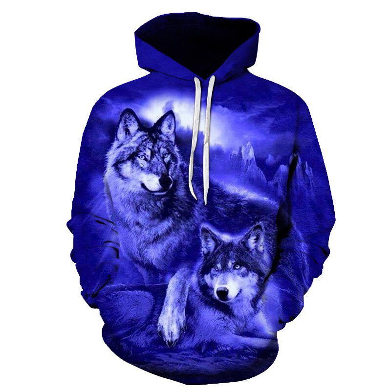 wolf head hoodies Men's hoodie autumn Winter  hop hoody Tops Casual Brand 3D wolf head Hoodie Sweatshirt pullover