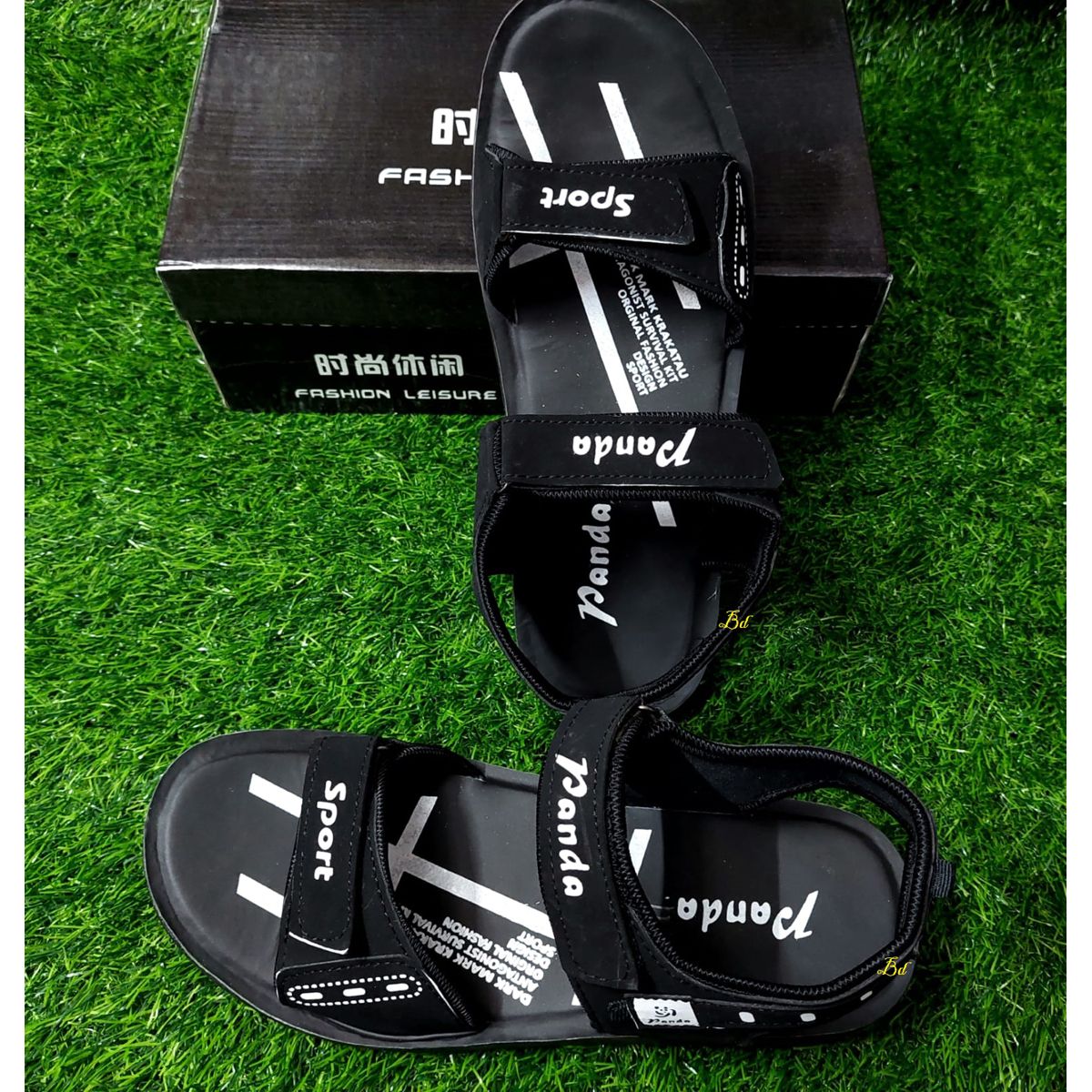 Panda Belt Sandal for Men - Black