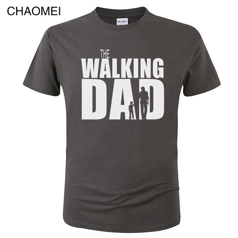2019 The Walking Dad T Shirts Men Tops Casual Cotton Father's Day T Shirts Short Sleeve Men Funny Dad Gift T-shirt  C87