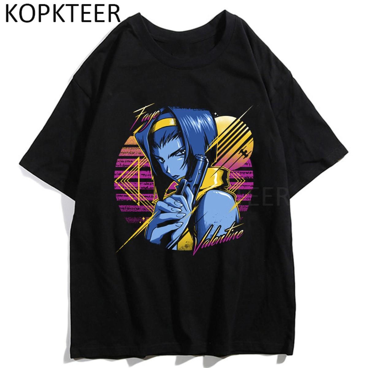 Vintage T-shirts Spiegels Cowboy Bebop Jnese Anime Manga Harajuku Fashion O-Neck T-Shirt Streetwear Casual Summer Tops Tee