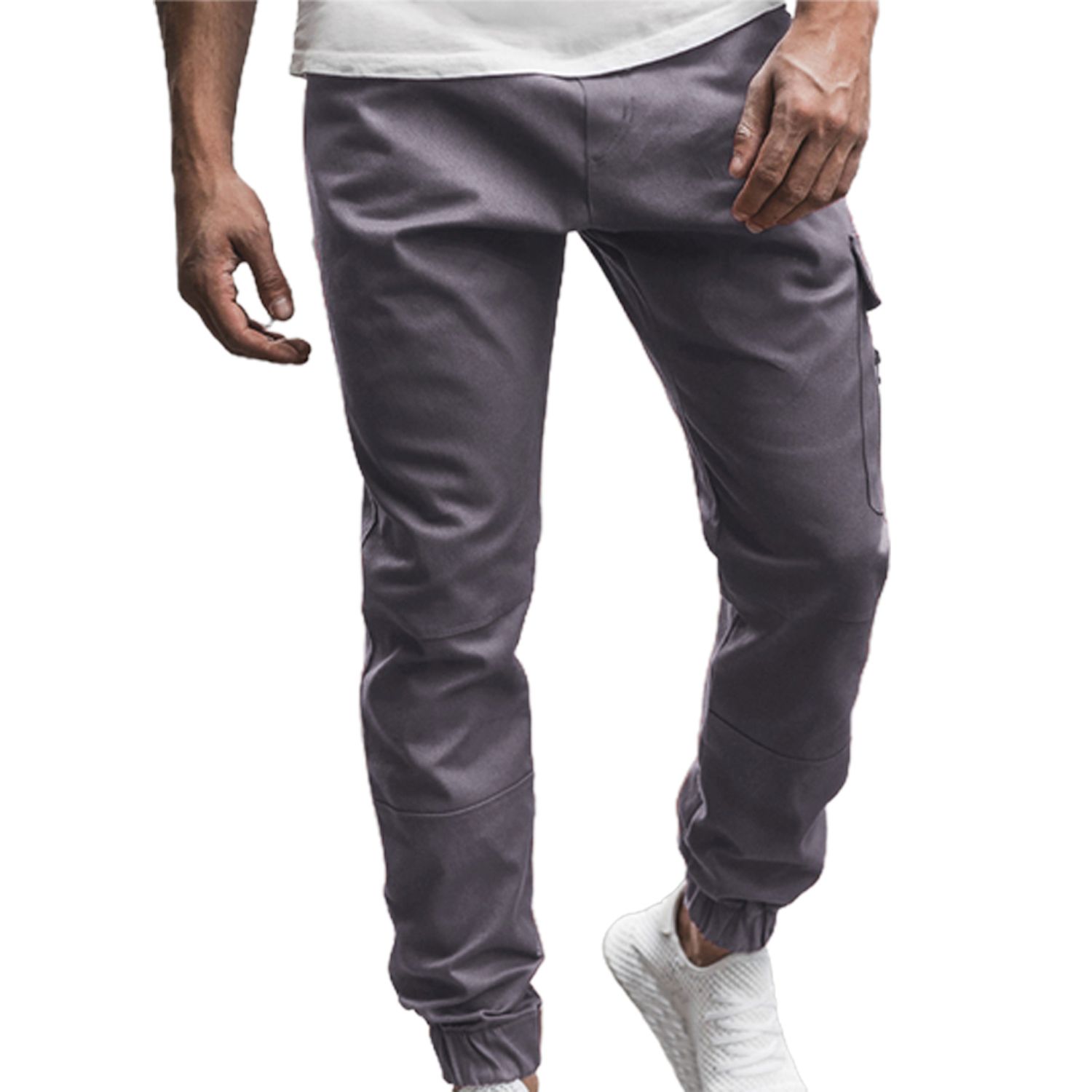 Autumn Pants Zipper Side Pockets Spring Trousers