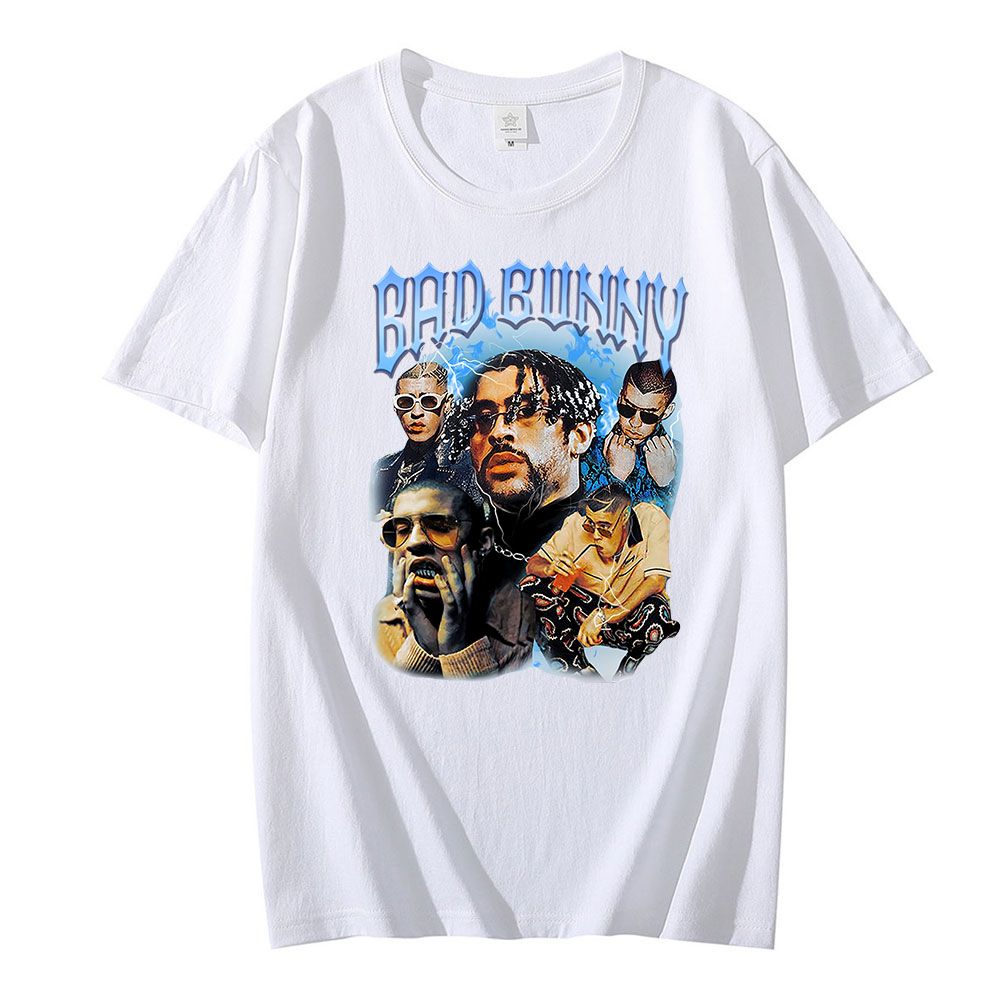 Hop Bad Bunny Men T Shirts Summer Short Sleeve T-Shirts Cotton Plus Size Oversize Tee Shirt Women Men Graphic T Shirts