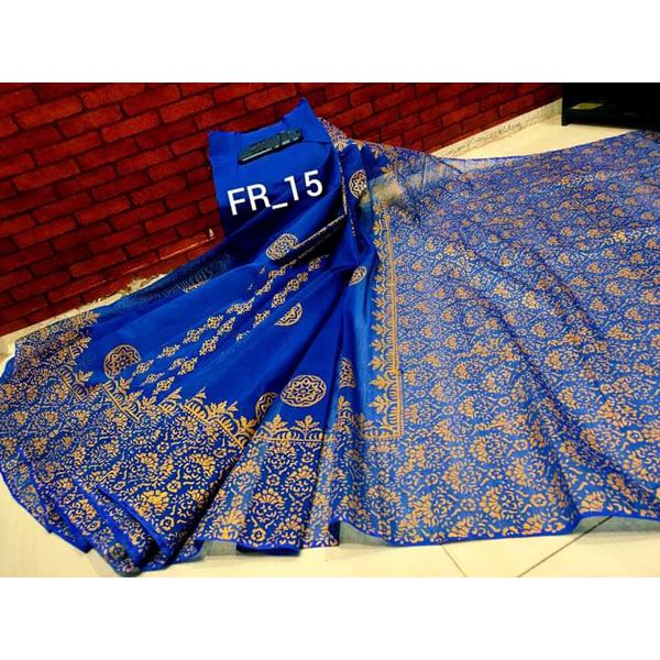Exclusive Designer  Print Half Silk Saree / Dhupian Silk For Stylesh & fashionable best dress for women .