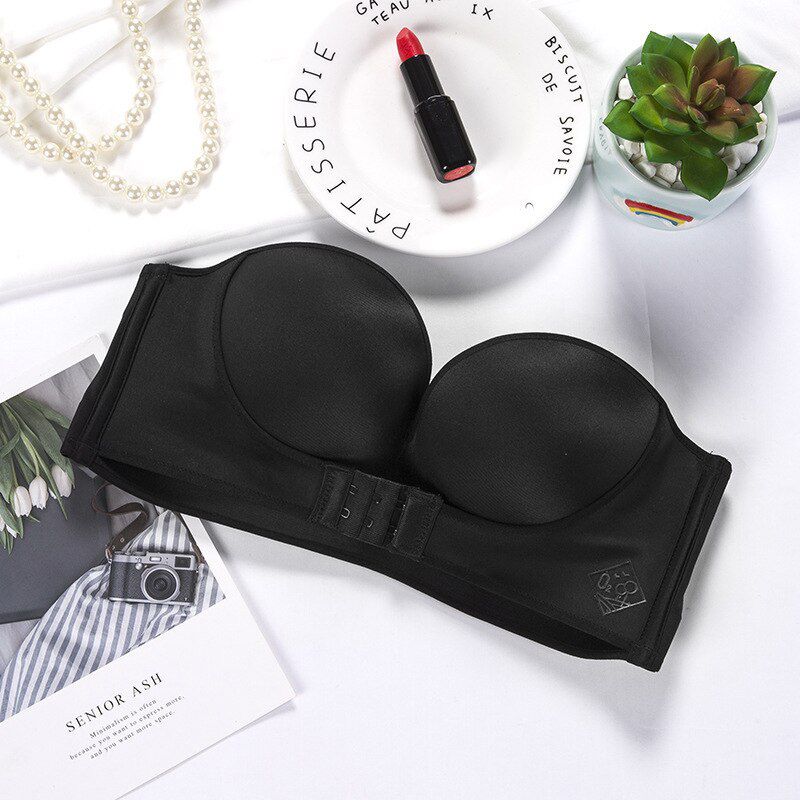 Women  Strapless Push Up Bra Front Closure Bralette Invisible Bras Underwear Lingeries 1/2 Cup Seamless Brassiere ABC Cup