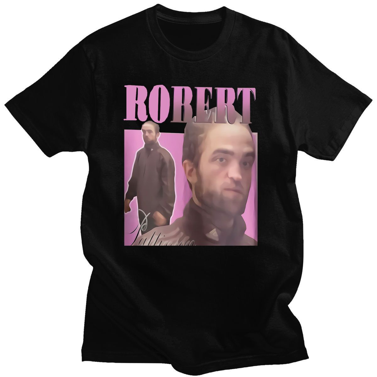 Robert Pattinson 90s Vintage Uni Black Tshirt Men T Shirt Oversized Graphic T Shirts 100% Cotton T-shirt Man Woman Tees Tops