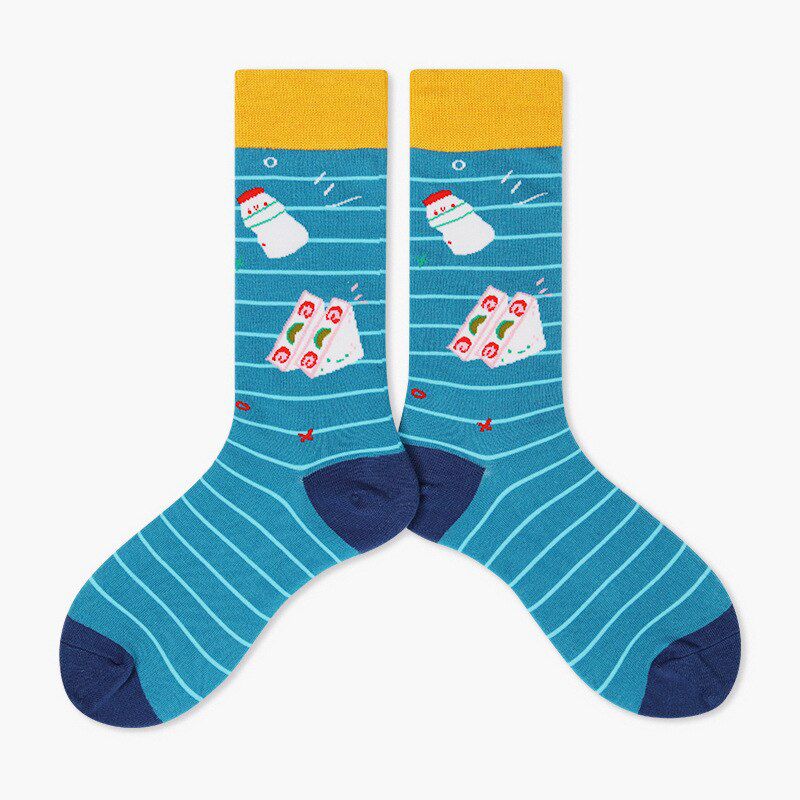 Autumn/Winter Couples Skateboard Sox Creative Abstract Art Harajuku Hip Hop Streets Tide Socks Colorful Funny Socks Skarpetki