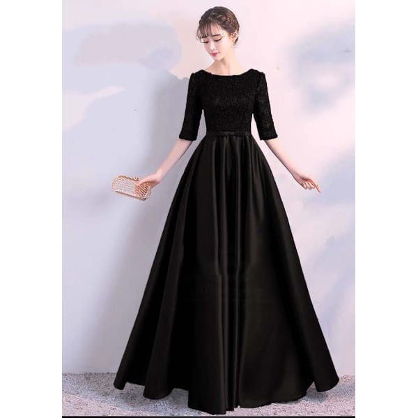 Latest Glamour Long Dresses Silk Fabric China Embroidery Work Gown for Woman-3