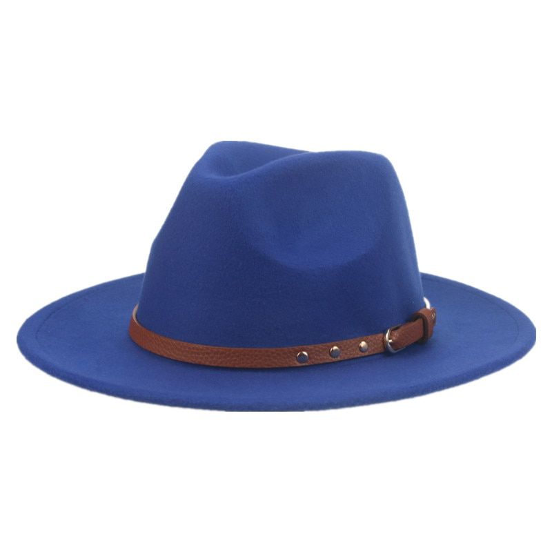 Women Hats 2021 New Winter Autumn Beige Khaki Wide Brim Women Hats Wedding Formal Dress Fedora Hat for Women SombrDe Mujer