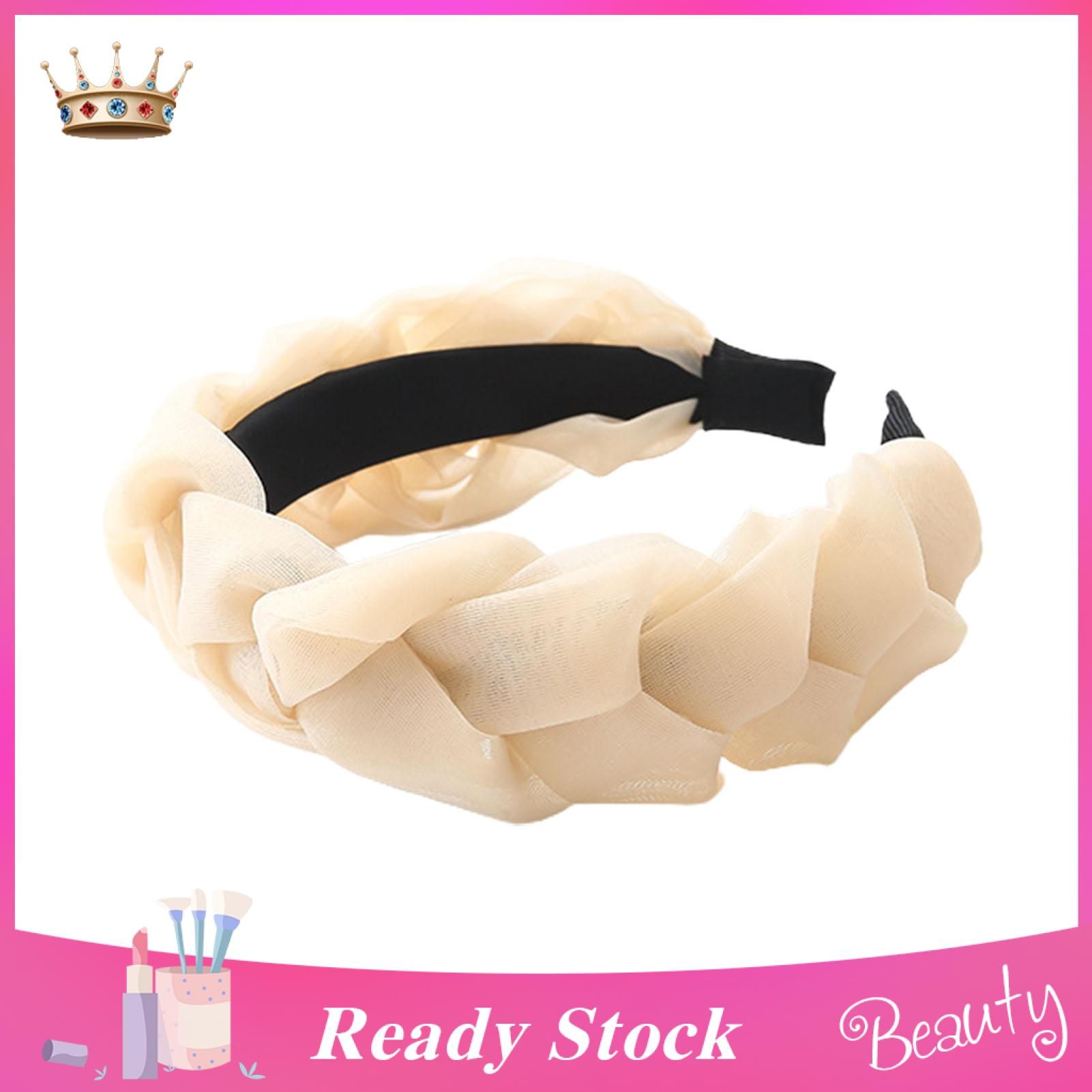 Head Bopper Long Lasting Net Yarn Wide Elastic Hair Clasp