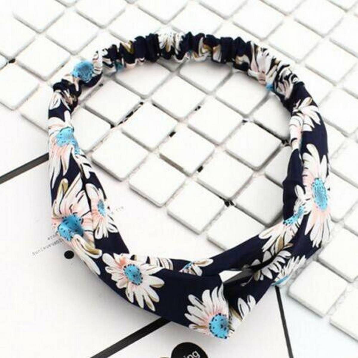 Women Popular Yoga Elastic Floral Hair Band Headband Turban  ted