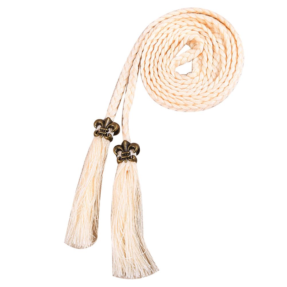 Ethnic Women Self Tie Handmade Braided Tassel Belt Slim Waist Strap Waistband