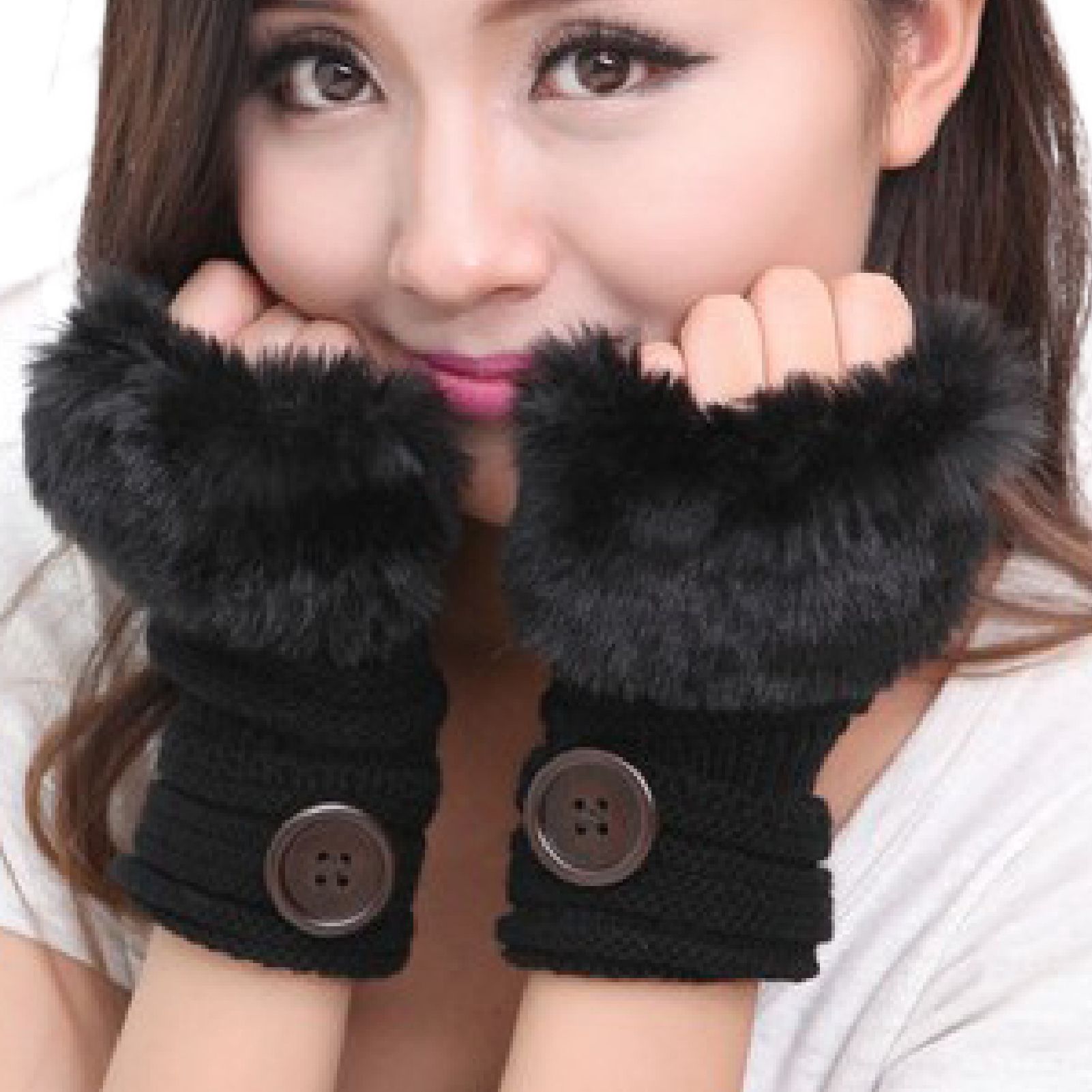 Women Gloves Thick Korean Style Wrist Length Gloves