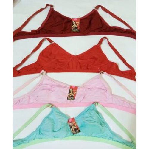 Soft Cotton Bra Random use For Girls And Women-4 Piece