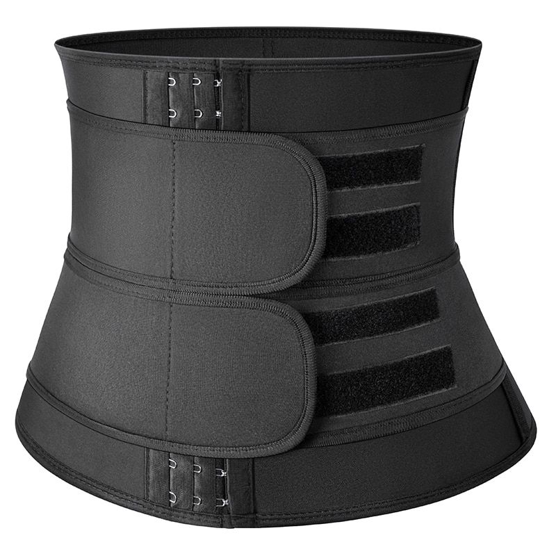 Women Workout Waist Trainer with Adjustable Double Straps Neoprene Sweat Body Shaper Weight Loss Faja Shapewear Belly Belt Slim