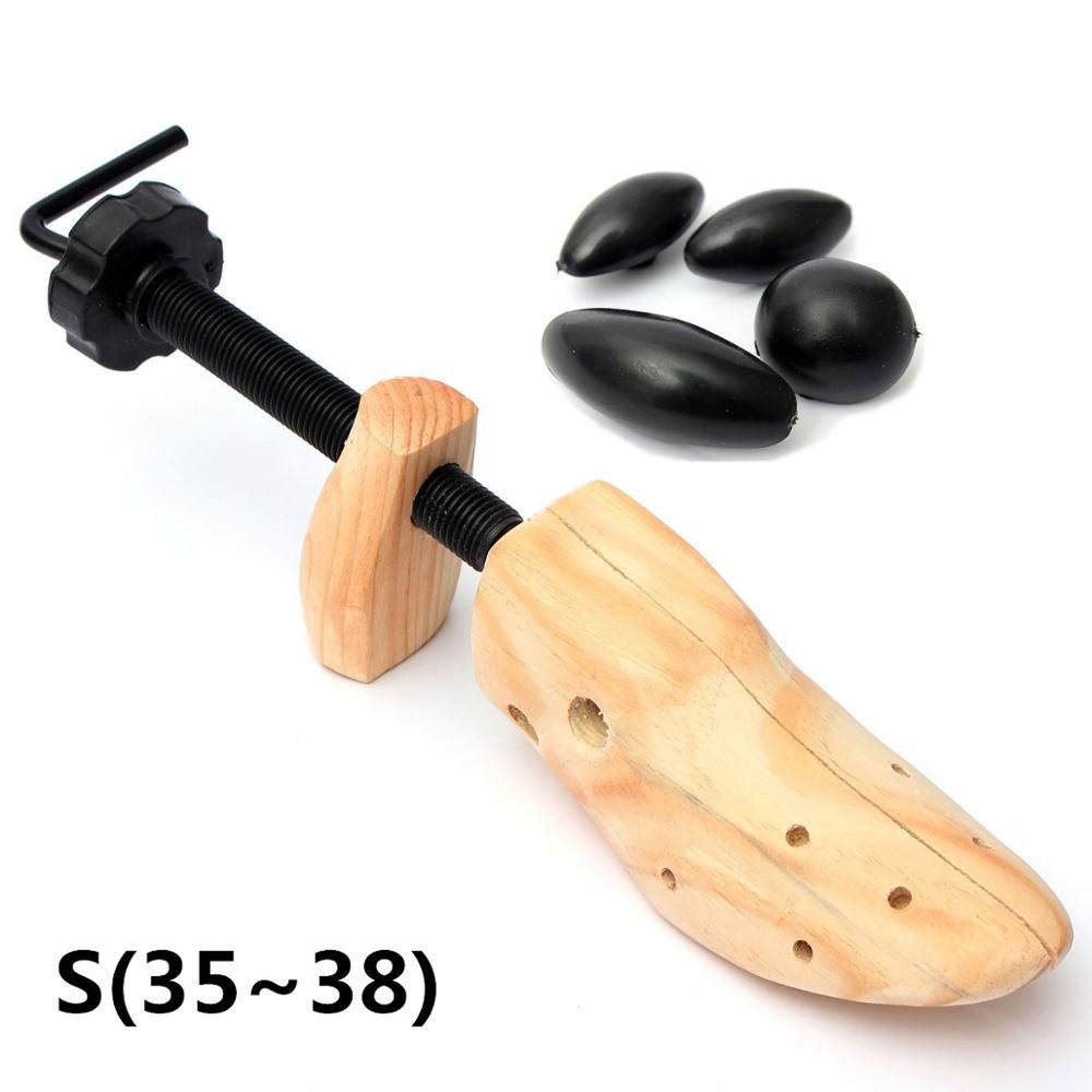 ZGZJYW Shoe Stretcher Wooden Shoes Shaper Rack,Wood Adjustable Flats Pumps Boots Expander  Size S/M/L Man Women