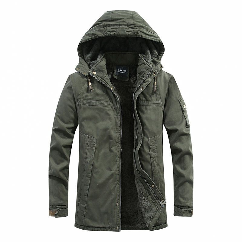 Winter Warm Parkas Jacket Men 100% Cotton Thick Fashion Casual Men Parkas Coat Military Windproof Hooded Jackets Men
