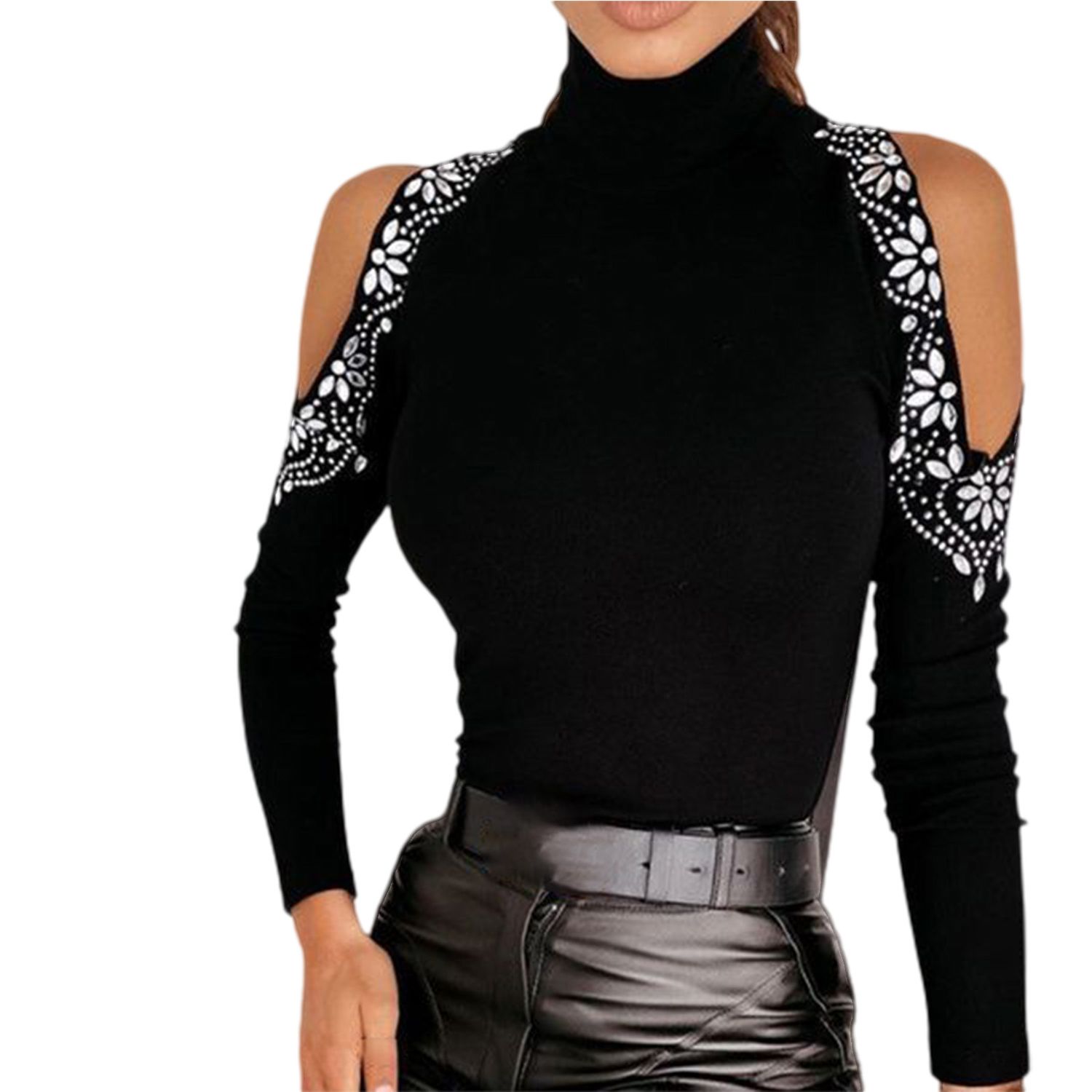 Blouse Hot Rhinestone Design Fashion Rhinestone Design Blouse