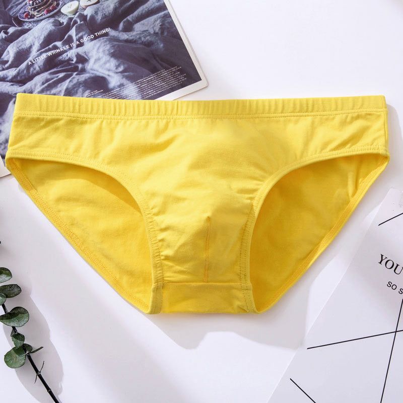 Mens Briefs Sexy Cueca Calzoncillos Hombre Slip Men Sleepwear Breathable Cotton Solid Color Male Panties Underpants