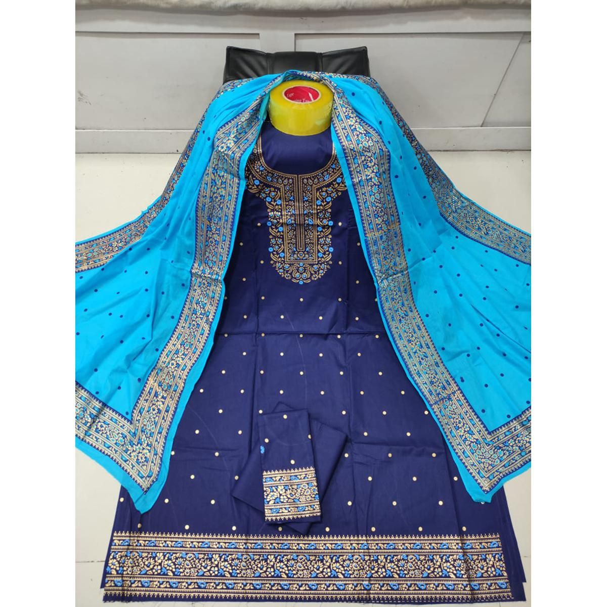 Japani Soft Silk Afsan Screen Printed Unstitched Salwar Kameez for Women ( জাপানি সফট সিল্ক ৩ পিস ) By RoseGold Fashion
