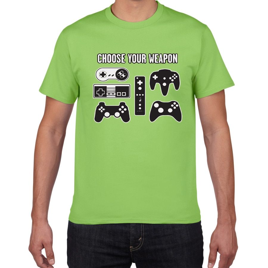 Choose Your Weapon Gamer Novelty Video Games Sarcastic Mens Funny T Shirt game fan Game Controller streetwear men tshirt men