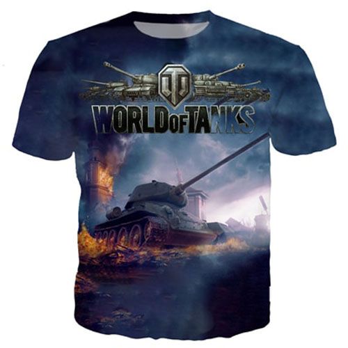 Fashion Mens t shirt Popular game World Of Tanks Print tshirts summer streetwear casual t-shirt Drop sping