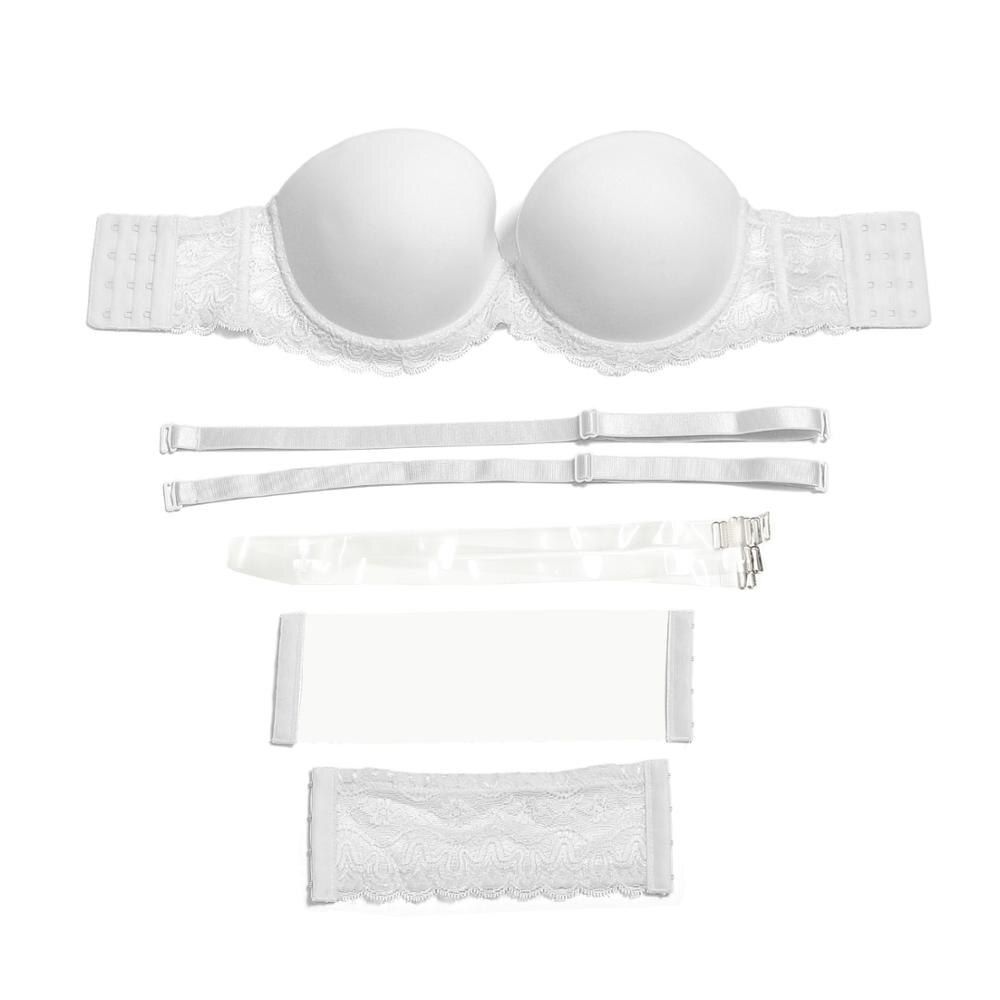 New Women  Bras Anit-ship Halter Strapless Everyday Mesh Lace Bralette Wire Bone 32 34 36 38 40 42 44 46 B C DD DDD E F G