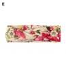 Floral Print Women Absorbant Sweatband Faux Pearl Rhinestone Buttons Headband